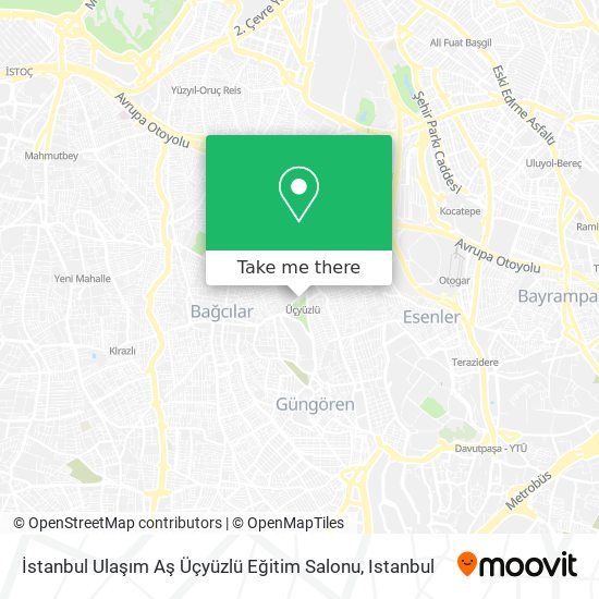 İstanbul Ulaşım Aş Üçyüzlü Eğitim Salonu map