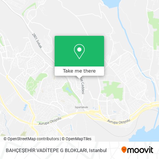 BAHÇEŞEHİR VADİTEPE G BLOKLARI map