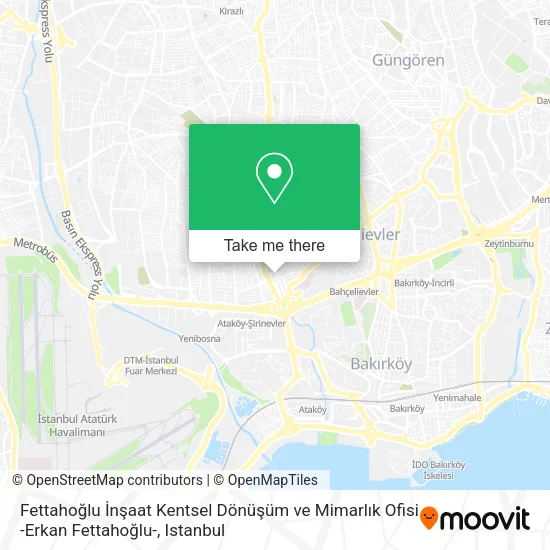 Fettahoğlu İnşaat Kentsel Dönüşüm ve Mimarlık Ofisi -Erkan Fettahoğlu- map