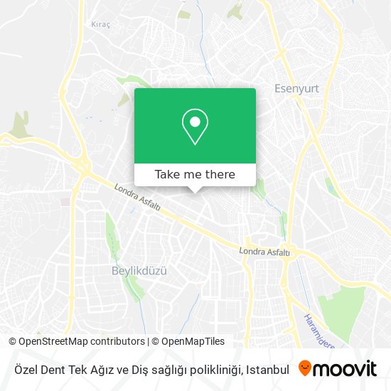 Özel Dent Tek Ağız ve Diş sağlığı polikliniği map