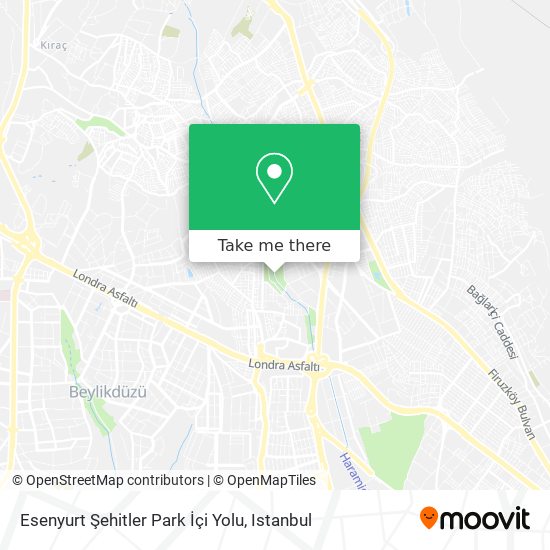 Esenyurt Şehitler Park İçi Yolu map