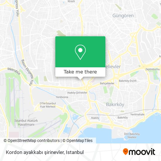 Kordon ayakkabı şirinevler map