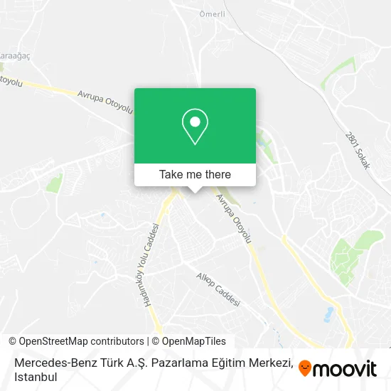 Mercedes-Benz Türk A.Ş. Pazarlama Eğitim Merkezi map