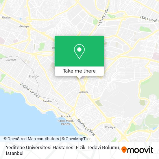 Yeditepe Üniversitesi Hastanesi Fizik Tedavi Bölümü map