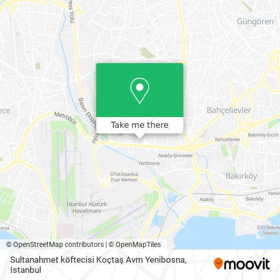 Sultanahmet köftecisi Koçtaş Avm Yenibosna map