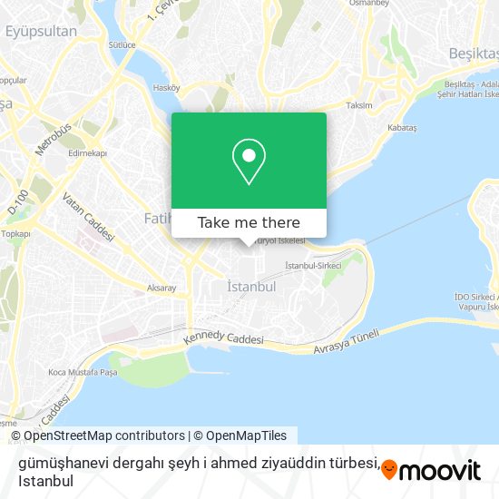 gümüşhanevi dergahı şeyh i ahmed ziyaüddin türbesi map