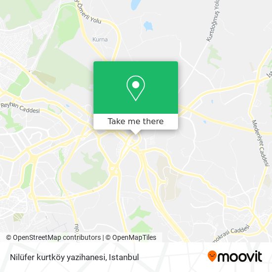 Nilüfer kurtköy yazihanesi map