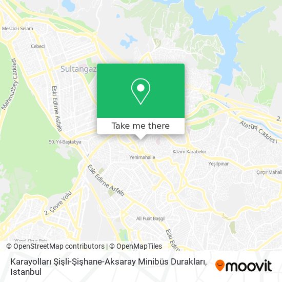 Karayolları Şişli-Şişhane-Aksaray Minibüs Durakları map