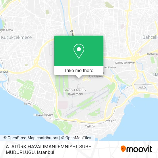 ATATÜRK HAVALIMANI EMNIYET SUBE MUDURLUGU map