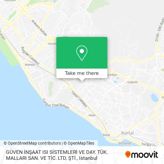 GÜVEN İNŞAAT ISI SİSTEMLERİ VE DAY. TÜK. MALLARI SAN. VE TİC. LTD. ŞTİ. map