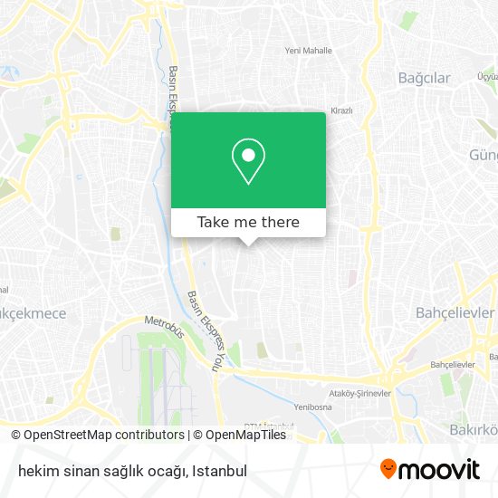 hekim sinan sağlık ocağı map