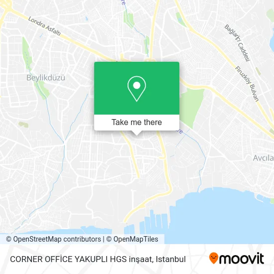 CORNER OFFİCE YAKUPLI HGS inşaat map
