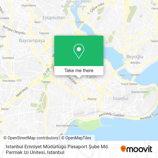 Istanbul Emniyet Müdürlüğü Pasaport Şube Md. Parmak Izi Unitesi map