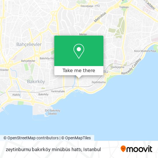 zeytinburnu bakırköy minübüs hattı map