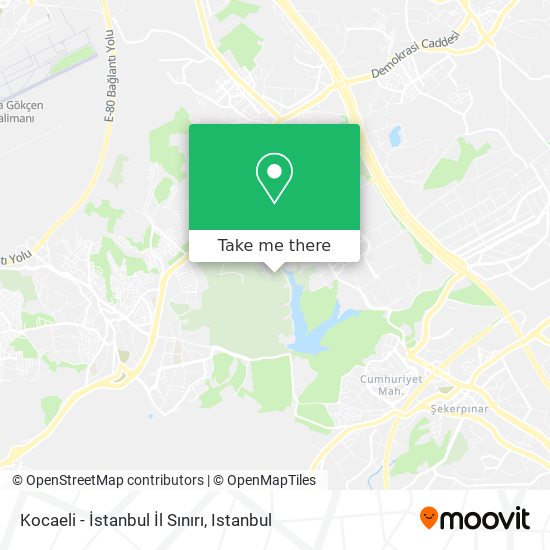 Kocaeli - İstanbul İl Sınırı map