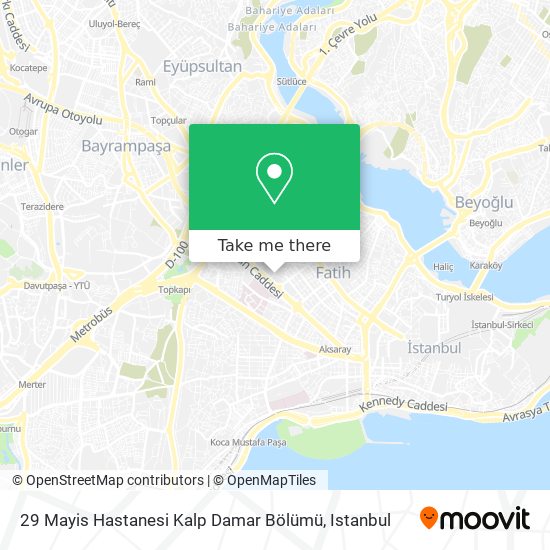 29 Mayis Hastanesi Kalp Damar Bölümü map