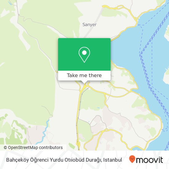 Bahçeköy Öğrenci Yurdu Otıiobüd Durağı map