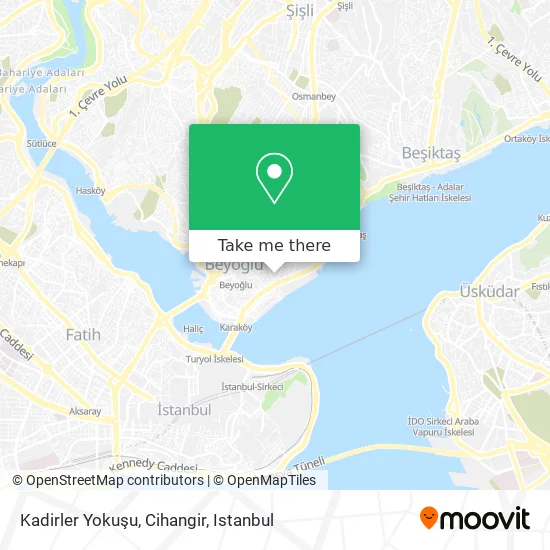 Kadirler Yokuşu, Cihangir map