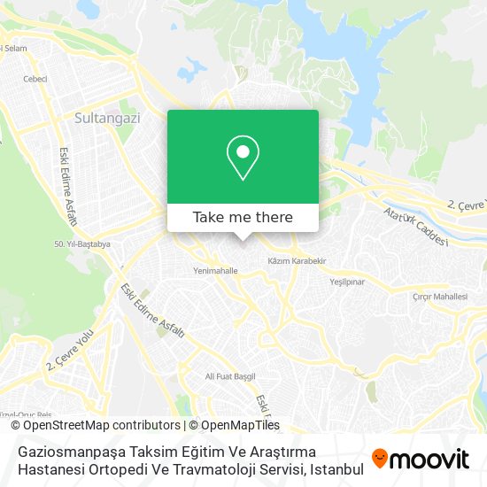 Gaziosmanpaşa Taksim Eğitim Ve Araştırma Hastanesi Ortopedi Ve Travmatoloji Servisi map