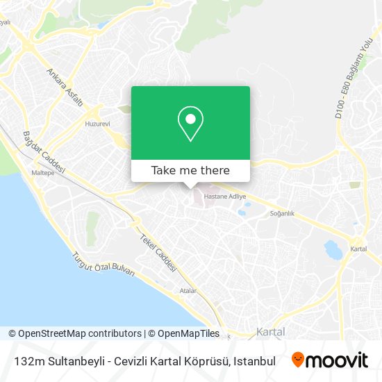 132m Sultanbeyli - Cevizli Kartal Köprüsü map
