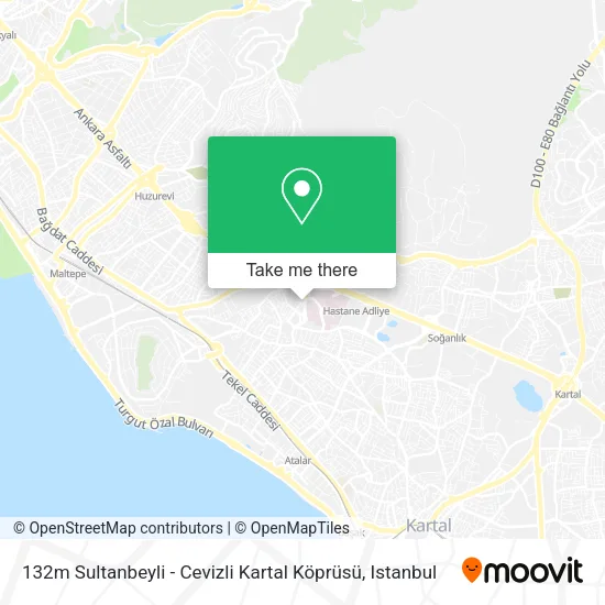 132m Sultanbeyli - Cevizli Kartal Köprüsü map
