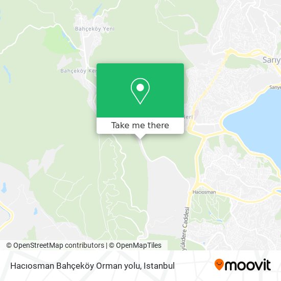 Hacıosman Bahçeköy Orman yolu map