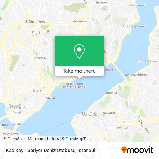 Kadikoy ⏩Sariyer Deniz Otobusu map