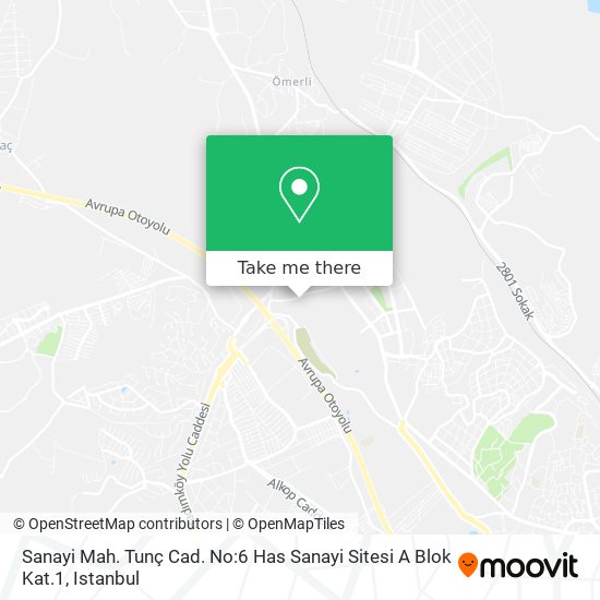 Sanayi Mah. Tunç Cad. No:6 Has Sanayi Sitesi A Blok Kat.1 map