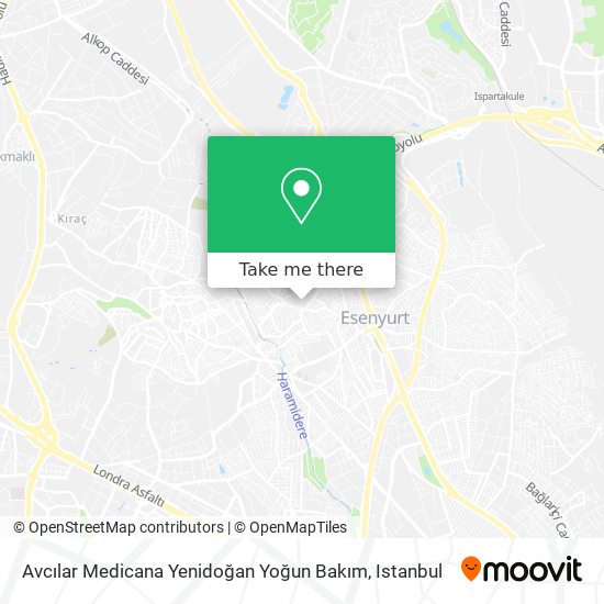 Avcılar Medicana Yenidoğan Yoğun Bakım map