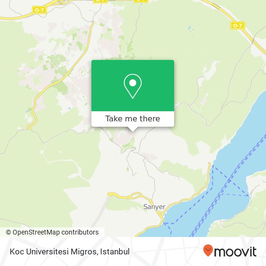 Koc Universitesi Migros map