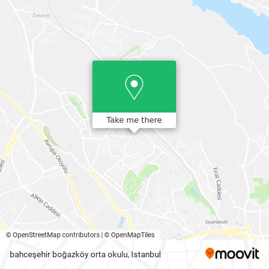 bahceşehir boğazköy orta okulu map