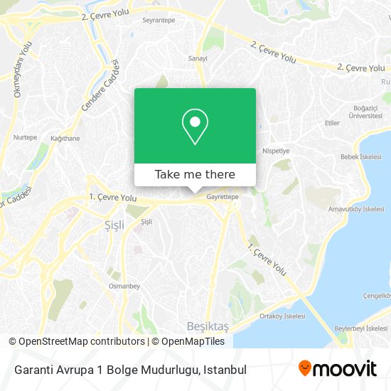 Garanti Avrupa 1 Bolge Mudurlugu map