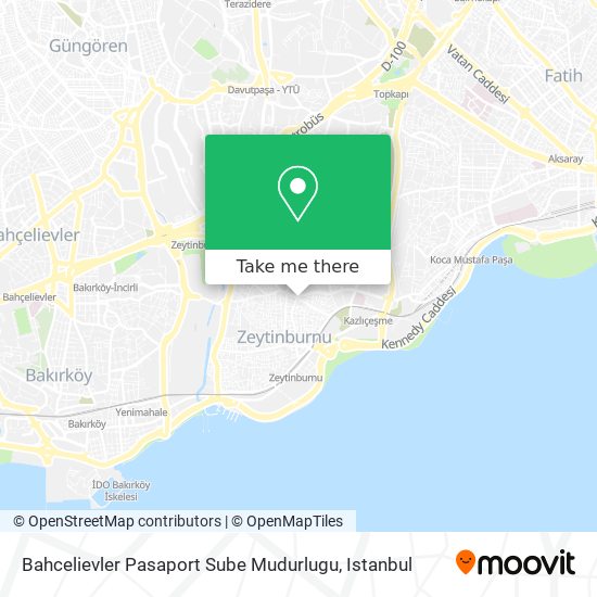 Bahcelievler Pasaport Sube Mudurlugu map