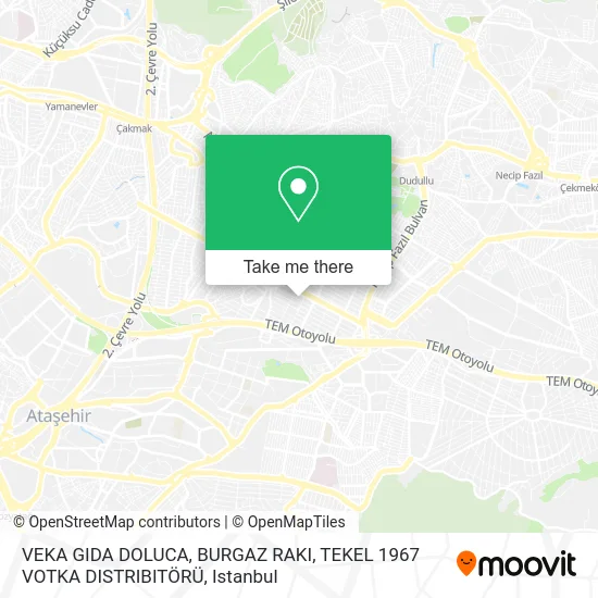 VEKA GIDA DOLUCA, BURGAZ RAKI, TEKEL 1967 VOTKA DISTRIBITÖRÜ map