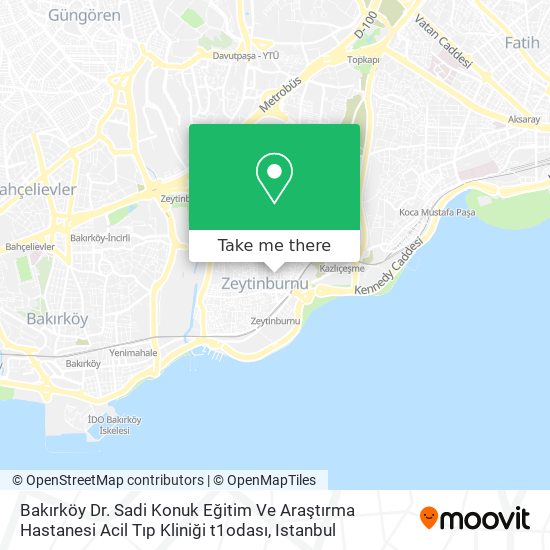 Bakırköy Dr. Sadi Konuk Eğitim Ve Araştırma Hastanesi Acil Tıp Kliniği t1odası map