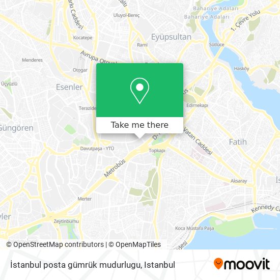 İstanbul posta gümrük mudurlugu map
