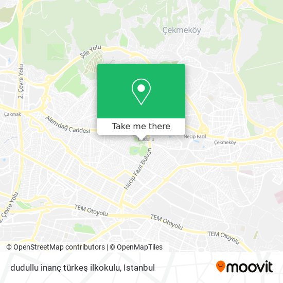 dudullu inanç türkeş ilkokulu map