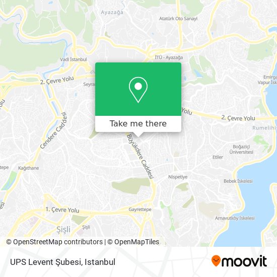 UPS Levent Şubesi map