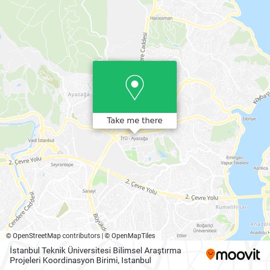 İstanbul Teknik Üniversitesi Bilimsel Araştırma Projeleri Koordinasyon Birimi map
