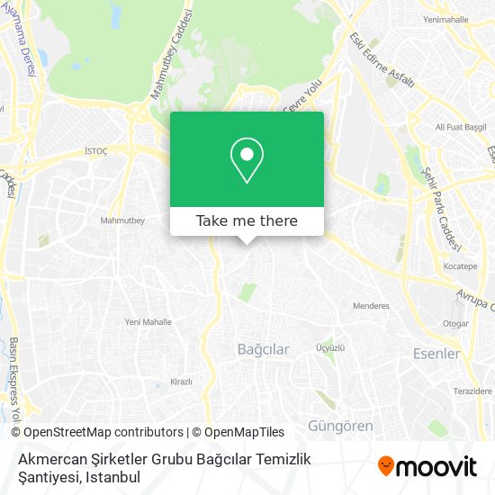 Akmercan Şirketler Grubu  Bağcılar Temizlik Şantiyesi map