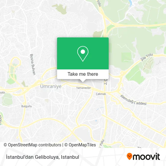 İstanbul'dan Geliboluya map