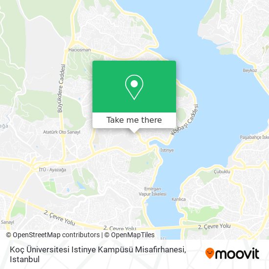 Koç Üniversitesi Istinye Kampüsü Misafirhanesi map