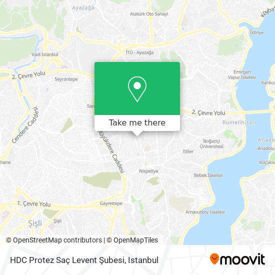 HDC Protez Saç Levent Şubesi map