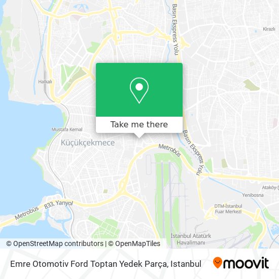 Emre Otomotiv Ford Toptan Yedek Parça map