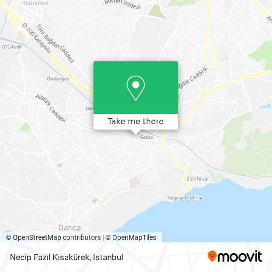 Necip Fazıl Kısakürek map
