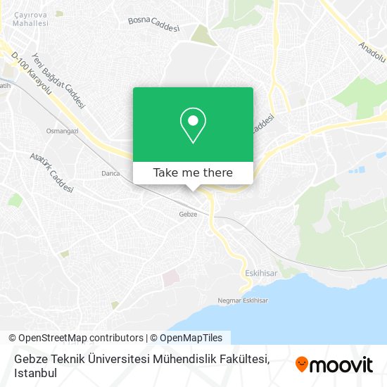 Gebze Teknik Üniversitesi Mühendislik Fakültesi map