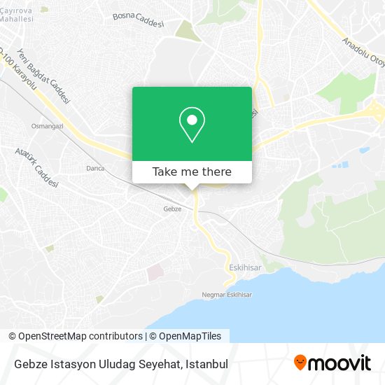 Gebze Istasyon Uludag Seyehat map
