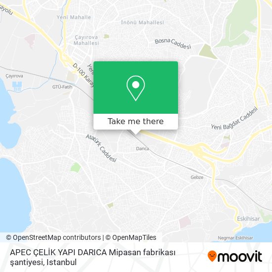 APEC ÇELİK YAPI DARICA Mipasan fabrikası şantiyesi map