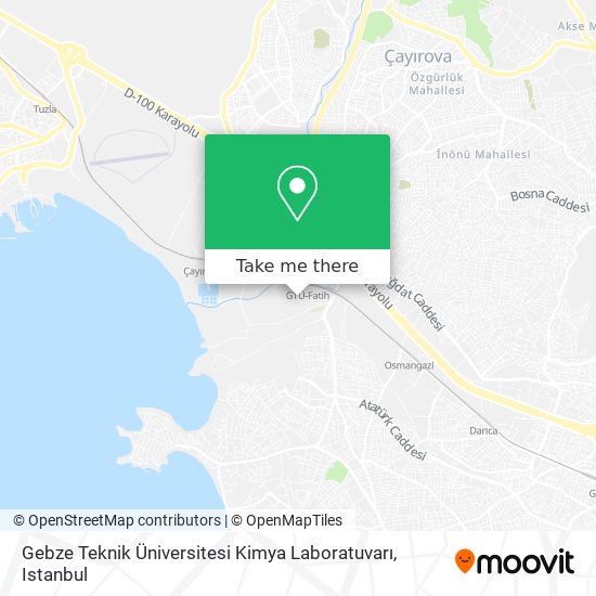 Gebze Teknik Üniversitesi Kimya Laboratuvarı map
