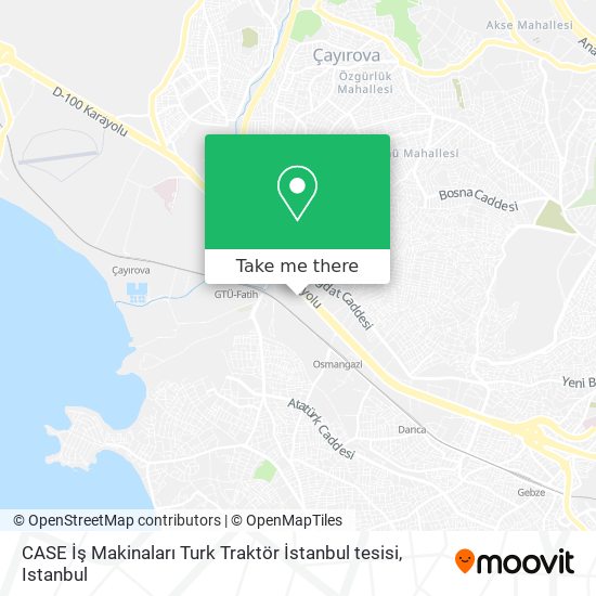 CASE İş Makinaları Turk Traktör İstanbul tesisi map